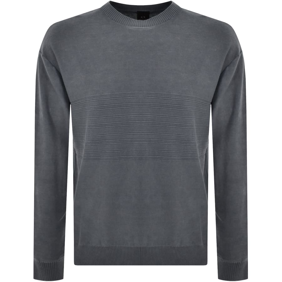 Armani Exchange Crew Neck Knit Jumper Grey